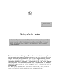 Además, el libro también puede encontrarse en formato audio, en cuyo caso se denomina audiolibro. Pdf De Programacion Capitulo 7 Bibliografia Del Hacker