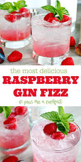 Raspberry Gin Fizz Cocktail In 2020 Raspberry Gin Gin Recipes Gin Fizz