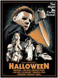 This doesn't get a reaction from myers, but it certainly agitates a guard dog and the other inmates. Entertainment Memorabilia 1978 John Carpenter S Halloween Michael Myers Mini Movie Poster Print Reproductions Wester Com Br