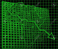 Africa Financial Chart Of Africa Downwards Arrow Retro Computer