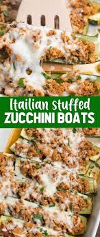 Italian Stuffed Zucchini Boats Sind Ein Einfaches Und Gesundes Rezept Fur Ein Kohlenhydratarmes Abendessen U Crazy For Crust Recipes Gesunde Rezepte Kohlenhydratarmes Abendessen Abendessen Rezept