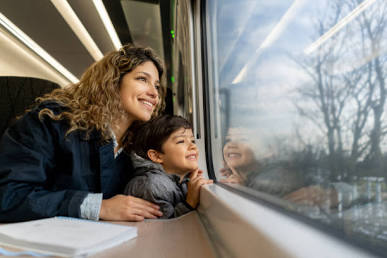Pacing & Transit: High-speed rail turns long transfers into relaxing downtime., AI generated