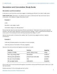 Denotation And Connotation Worksheet Denotation And Connotation Exercises In 2020 Subject And Predicate Worksheets Connotation Graphing Linear Equations