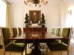 3 2 12 Richard Mervis New York Social Diary Painted Dining Chairs Pedestal Dining Table Upholstered Walls