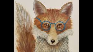 Mr Fox With Glasses Acrylic Painting Tutorial How To Paint Woodland Animals Live Angela Ander Animal Paintings Acrylic Painting Tutorial Folk Art Painting