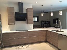 Contemporary Exhaust Hood White Quartz And Ikea Cabinets Ikea Cabinets New Kitchen Kitchen Cabinets