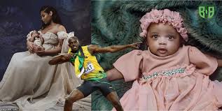 The jamaican sprint legend posted a picture on instagram of the new arrivals, alongside his. Usain Bolt Name His Daughter Olympia Lightning Bolt Bucktobills