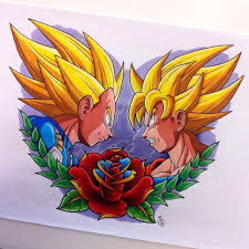 Dragon ball z tattoo drawing. Vegeta Vs Goku Tattoo Design By Hamdoggz On Deviantart