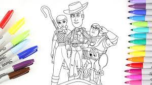 Sometimes change can be good! Toy Story 4 Woody Buzz Lightyear Bo Peep And Forky Coloring Pages For Kids Rainbow Tv Youtube
