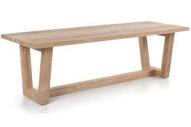 Plan de table en teck ø 800 mm. Table En Vieux Teck Massif 250 Cm Dundee