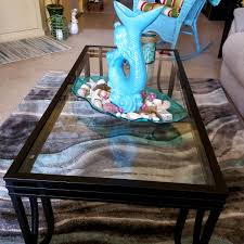 The additional place to keep your favourite newspapers below can come in handy. Coffee Table Black Wrought Iron With Glass Top Bel Air Md Patch