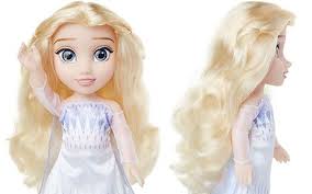Frozen 2 Elsa The Snow Queen Doll In White Dress With Her Hair Down By Jakks Pacific In 2020 Down Hairstyles Her Hair Snow Queen