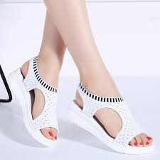 Summer Women Sandals 2018 New Platform Sandal Shoes Breathable Comfort Shopping Ladies Walking Shoes Wedge Sandals With Images Womens Summer Shoes Summer Shoes Wedges Womens Sandals