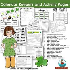Calendar Number Cards For March Calendar Math Activities