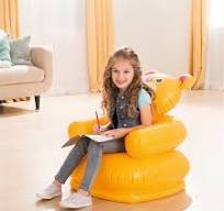 Cartoon Creative Household children Animal inflatable sofa Seat yellow  HU4031