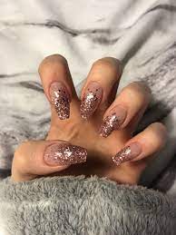 35 Glitter Nail Design To Beautify Your Style 99outfit Com Rose Gold Nails Design Ombre Nails Glitter Nail Designs Glitter