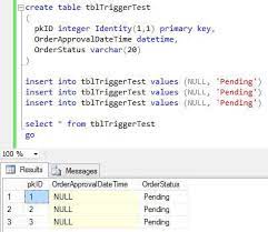 To understand this better let's take a look at below contrived in this syntax: Sql Server Trigger After Update For A Specific Value