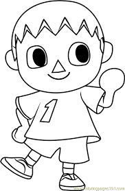 Welcome to the official home of animal crossing. The Villager Animal Crossing Coloring Page For Kids Free Animal Crossing Printable Coloring Pages Online For Kids Coloringpages101 Com Coloring Pages For Kids