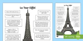 Tickets starting €36 no crowds safety measures in place online reservations. Fiche D Information La Tour Eiffel Teacher Made