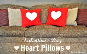 Avoin valentine's day saying throw pillow cover, 12 x 20 inch holiday kisses hugs xoxo love heart arrow anniversary wedding cushion case decoration for sofa couch set of 4. Valentine S Day Felt Heart Pillows Make Life Lovely