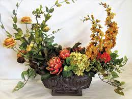 Floral Arrangement With Gold Delphinium Ranunculus Red Artichoke Celosia Cranberry Gr Artificial Floral Arrangements Silk Flower Wreaths Beautiful Flowers