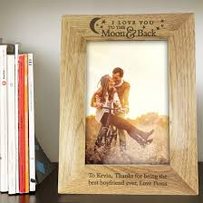 Moon And Back Photo Frame For Boyfriend Find Me A Gift Your photo will be printed on wood, along with your favorite quote or saying. to the moon and back personalised photo frame for boyfriend