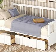 Amazon.com: Flieks Sofá cama de madera, tamaño individual ...