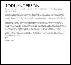 Maybe you would like to learn more about one of these? Cover Letter For Mental Health Worker Sample Cover Letter