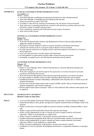 Customer Support Representative Resume Samples Velvet Jobs