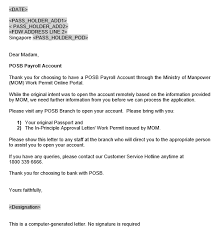 You are requested to open salary accounts for above mentioned employ. Https Www Posb Com Sg Iwov Resources Pdf Deposits Briefing On Payroll Account Fdw Pdf
