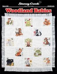 Counted cross stitch patterns for baby blankets. Book 455 Woodland Babies Cross Stitch Baby Blanket Nursery Cross Stitch Cross Stitch Baby