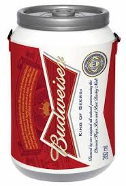 New Budweiser Can Shaped Cooler With 24 Can Capacity Plus Ice Beverage Cooler Budweiser Canning