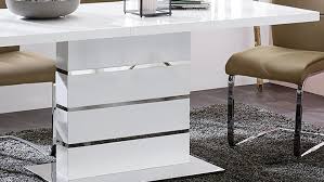 Finden sie ihre einrichtung, von schlafzimmer bis wohnzimmer. Esstisch Antonia Ausziehtisch In Weiss Hochglanz Und Chrom