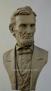 Clay Bust of Abraham Lincoln work by Faqeera Faqeero 2018