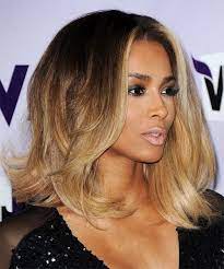 Ciara Medium Straight Brunette Hairstyle With Blonde Highlights Ciara Hair Ciara Blonde Hair Straight Brunette Hair