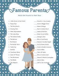 Famous Parents Baby Shower Games Celebrity Baby Game Baby Boy Shower Game Coed Shower Game D648 Boy Baby Shower Games Couples Baby Shower Games Couples Baby Showers
