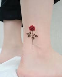Pin By Beke Nora On Tattoo Ideas Yellow Rose Tattoos Flower Tattoo On Ankle Rose Tattoo Design
