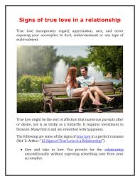 Love helps people to enjoy life. Signs Of True Love In A Relationship By Flirtalarm 24 Issuu