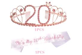 Birthday Crown And Sash Near Me Pin By Party Planner Parties And Fun On Birthday Decoration In 2020 20th Birthday Party Happy 20th Birthday 20th Birthday