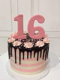 16th birthday cakes reviews and photos. Pink And White Chocolate Ganache Drip Cake For 16th Birthday By 3 Sweet Girls Cakery Sweet 16 Birthday Cake Sweet Sixteen Cakes 16 Birthday Cake