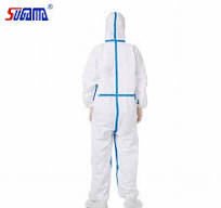 PP Biosecurity Coverall CE Medical Suit Sterile Waterproof Polypropylene  Disposable Medical Isolation Coverall