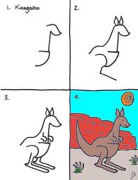 How To Draw A Kangaroo Kids Art Club For This Week Kangaroo Art Kids Art Projects Art For Kids
