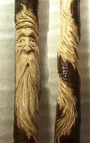How To Carve A Woodspirit In A Hiking Stick Wood Spirits Walking Sticks Wood Carving Art Wooden Walking Sticks