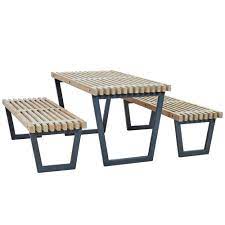 5 out of 5 stars. Siesta Garden Table Set Including Table 2 Garden Benches And Glass Table Top Vinuovo