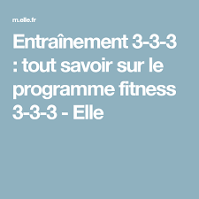 Voir plus d'idées sur le thème amaigrissement, pour voici une recette naturelle pour brûler les graisses accumulées dans le corps et perdre du poids naturellement !|voici une recette naturelle pour. Entrainement 3 3 3 Tout Savoir Sur Le Programme Fitness 3 3 3 Elle Programme Fitness Sport Pour Maigrir Exercices Haut Du Corps