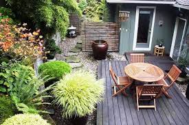 Am haus die terrasse, danach der rasen und am rand pflanzstreifen. Den Kleinen Garten Ohne Rasen Gestalten Small Backyard Gardens Small Patio Garden Backyard Garden Design