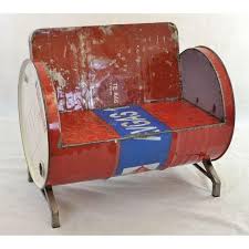 Fabricated From An Old Oil Drum This Is A Universal Oil Drum Seat That Can Be Used Indoor Or Outdoor Vintage Used Oil Barrels O Drum Seat Drum Chair Oil Drum