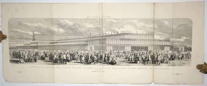 Exterior of the Crystal Palace Erected in Hyde Park for the Exhibition of the Industry of All Nations, Opened the 1st of May 1851, South-East View | Illustrated London News