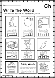 This Product Is A Selection Of 8 Fun And Engaging Phonics Worksheets For The Ch D Digraphs Worksheets Kindergarten Worksheets Kindergarten Reading Worksheets