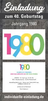 1980 Einladung Zum 40 Geburtstag Einladung 40 Geburtstag Einladung 50 Geburtstag Geburtstagseinladungen